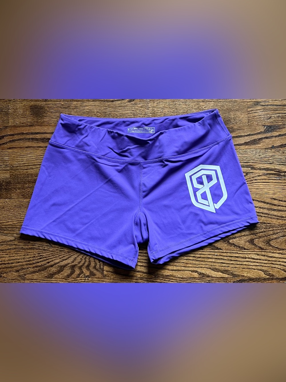Born Primitive Purple Women's Athletic Shorts with White Logo